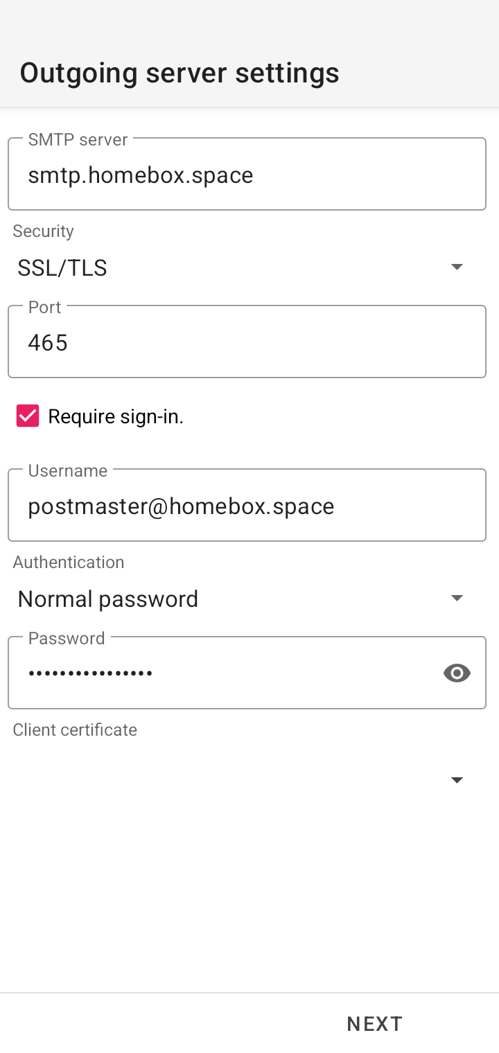 SMTP parameters detection